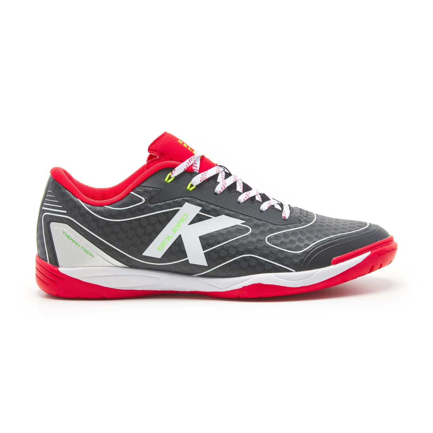 Zapatillas Futsal Goleiro Negro Rojo Kelme