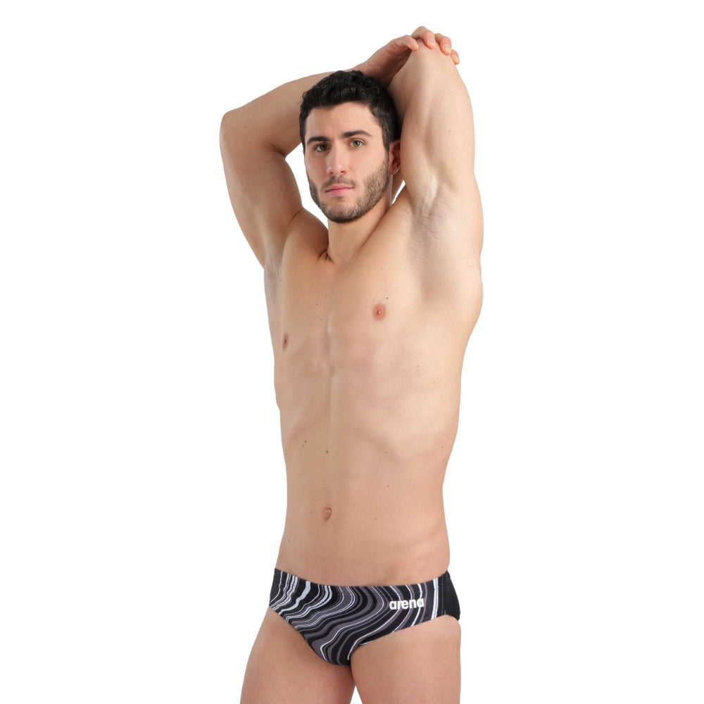 TRAJE DE BAÑO HOMBRE SWIM BRIEFS MARBLED BLACK