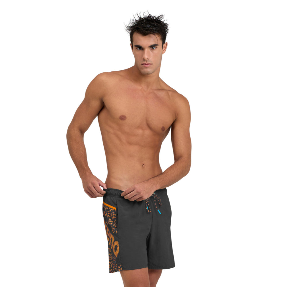 TRAJE DE BAÑO DE PLAYA ARENA PARA HOMBRE FUNDAMENTALS LOGO R GRIS