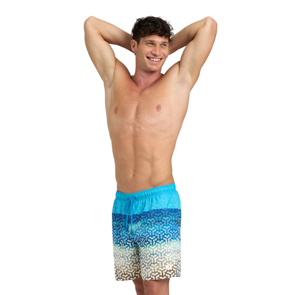 TRAJE DE BAÑO DE PLAYA ARENA PARA HOMBRE PLACED CELESTE