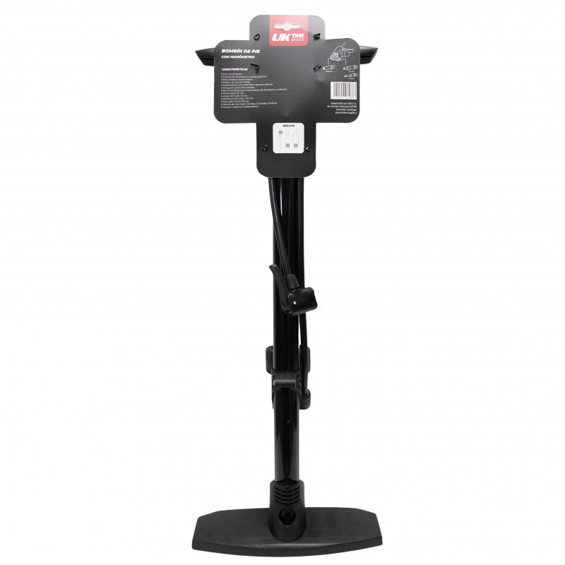 BOMBIN NEGRO METAL C/ MARCADOR DE PRESION 160 PSI