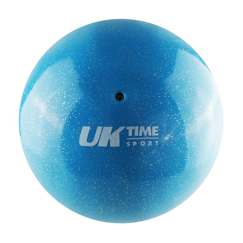 Balón Gimnasia Rítmica Glitter Liso 6″ 320 Grs Uktime Celeste