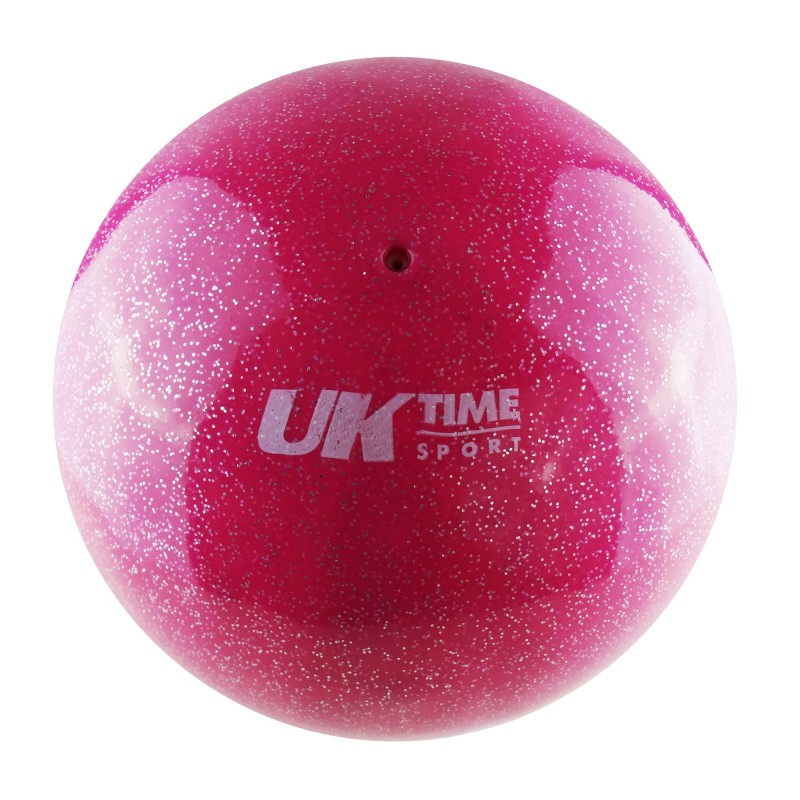 Balón Gimnasia Rítmica Glitter Liso 6″ 320 Grs Uktime Rosa